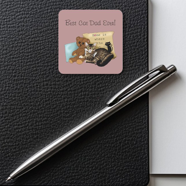 Sticker Carré Fête des pères (Créateur téléchargé)