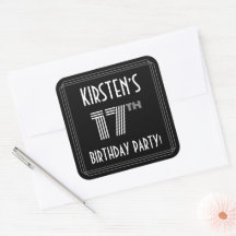 Fête du 17e anniversaire : Art Déco Style & Nom pe