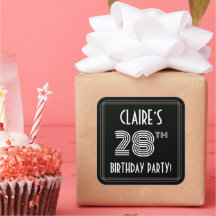 Fête du 28e anniversaire : Art Déco Style & Nom pe