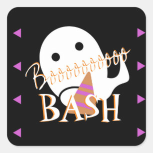 Sticker Carré Fête du costume fantôme d'Halloween