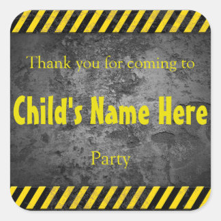 Sticker Carré Fête du thème Construction