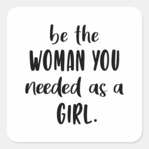 Sticker Carré Fête Fille Puissance Femme Femme Féminisme Cadeau
