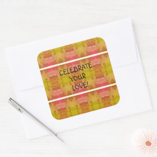 Sticker Carré Fêtez Votre Amour !