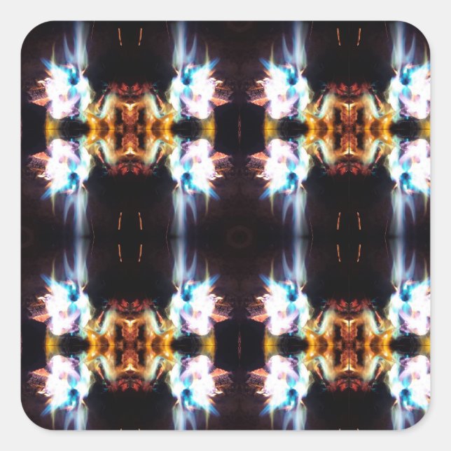 Sticker Carré Feu | Carreau miroir | (Devant)
