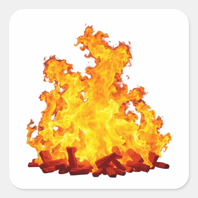 Sticker Carré Feu de patinage (Devant)