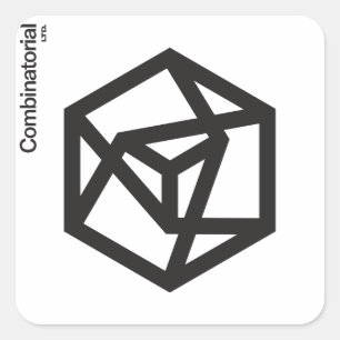 Sticker Carré Feuille d'autocollant Combinatorial Ltd.