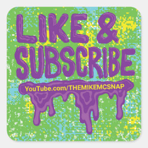 Sticker Carré Feuille d'autocollant de Youtube