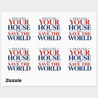 Sticker Carré Feuille d'autocollants - Sauver le monde