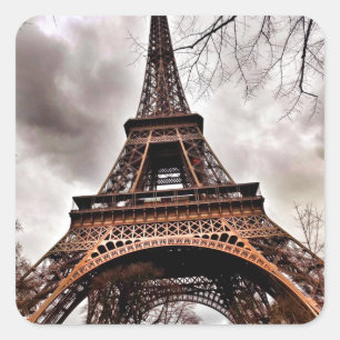 Sticker Carré Feuille d'autocollants Tour Eiffel
