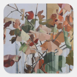 Sticker Carré Feuille d'automne