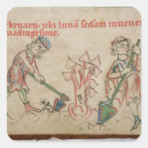 Sticker Carré Février : houement