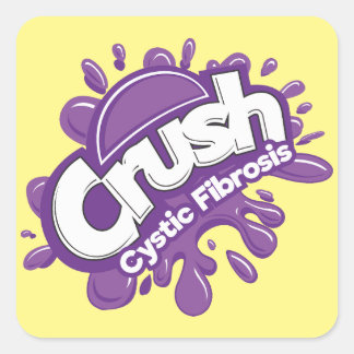 Sticker Carré Fibrose kystique écrasée