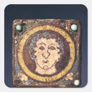 Sticker Carré Fibula avec le visage d'un jeune homme