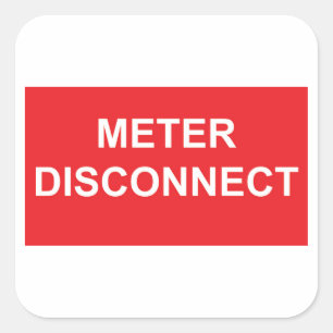 Sticker Carré Fiche de l'indicateur de déconnexion du compteur