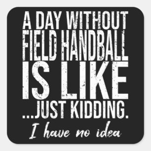 Sticker Carré Field Handball drôle cadeau sport