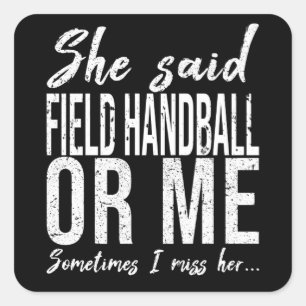 Sticker Carré Field Handball drôle cadeau sport