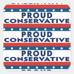 Sticker Carré Fier conservateur