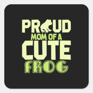 Sticker Carré Fier Maman D'Une Gelée Mignonne
