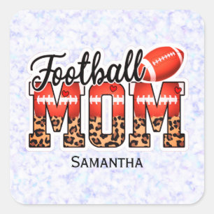 Sticker Carré Fier Maman Football - Amateur de Jeu Jour