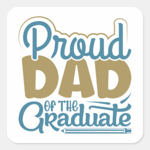 Sticker Carré Fier papa du Diplômé