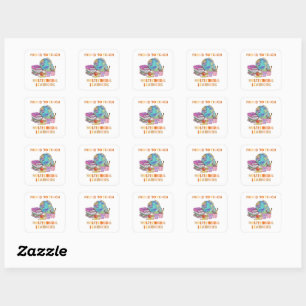 Sticker Carré Fière d'enseigner les apprenants multilingues