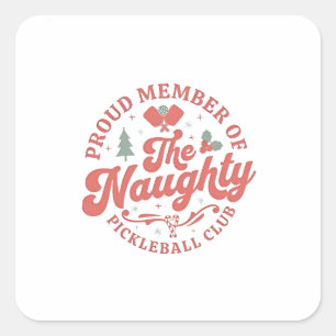 Sticker Carré Fière membre du club de basket-ball Naughty