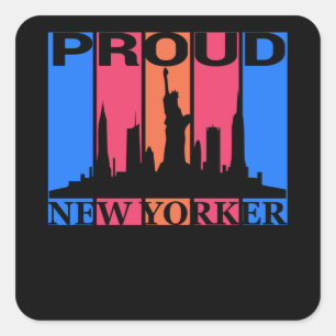 Sticker Carré Fière New Yorker - New York Lover