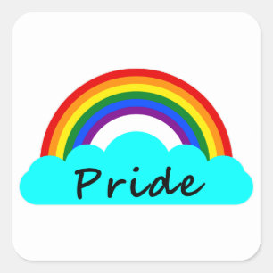 Sticker Carré Fierté - Arc-en-ciel LGBT
