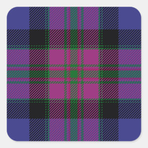 Sticker Carré Fierté De Tartan De Mode Écossais