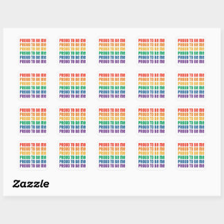 Sticker Carré Fierté LGBTQI+ : Fier d'être moi - Aimant gay