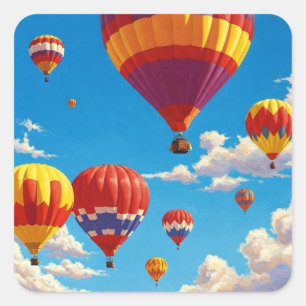 Sticker Carré Fiesta Balloon International d'Albuquerque