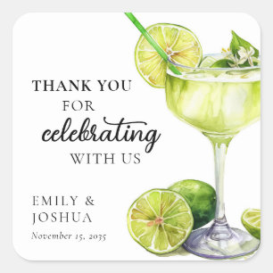 Sticker Carré Fiesta Margarita Couples Douche