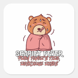 Sticker Carré Fièvre d'araignée - Du feu de la fièvre, la résili