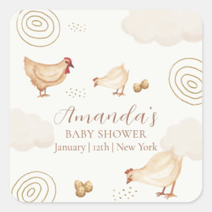 Sticker Carré Fille bohème chic peu farouche éclosion Prochaine 