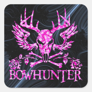 STICKER CARRÉ FILLE BOWHUNTER