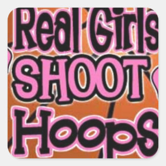 Sticker Carré fille de basket-ball