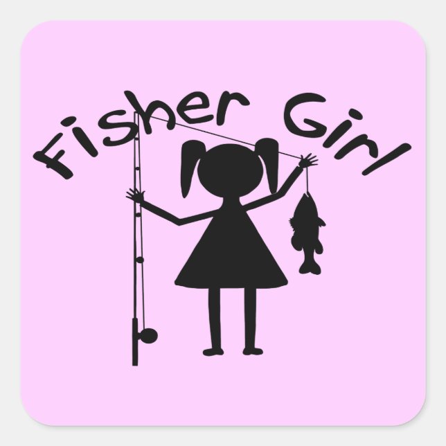 STICKER CARRÉ FILLE DE PÊCHER (Devant)