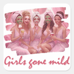 Sticker Carré Filles au naturel – Demoiselles d'honneur enterrem