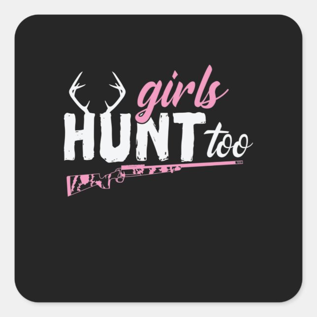 Sticker Carré Filles Chasse à Jäger Geweih Frauen und Mädchen (Devant)