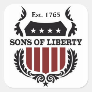 Sticker Carré Fils de l'autocollant de liberté - feuille de 6
