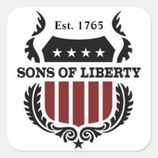 Sticker Carré Fils de l'autocollant de liberté - feuille de 6