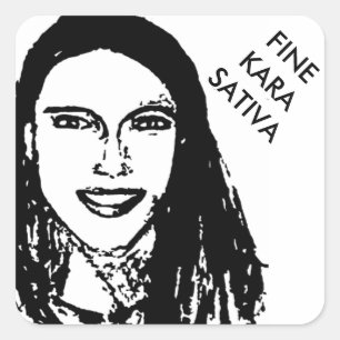 STICKER CARRÉ FINE KARA SATIVA