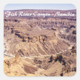 Sticker Carré Fish River Canyon en Namibie du Sud, Afrique