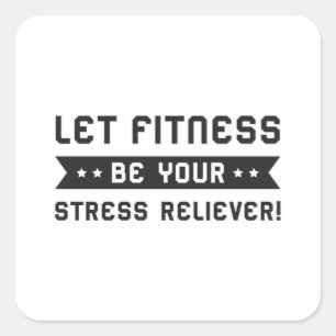 Sticker Carré Fitness Gym Danse Sport Entraînement Travail Cadea