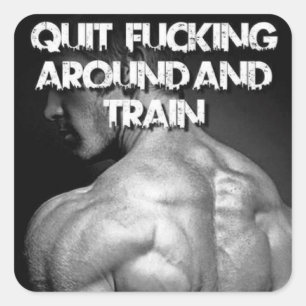Sticker Carré Fitness Motivationnelle