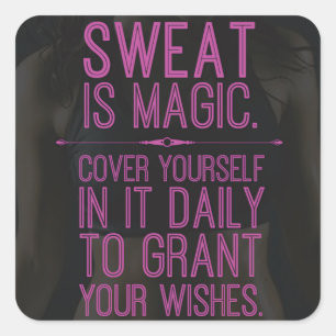 Sticker Carré Fitness Motivationnelle