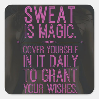 Sticker Carré Fitness Motivationnelle
