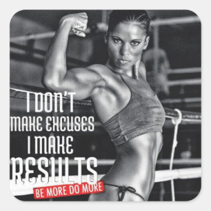 Sticker Carré Fitness Motivationnelle