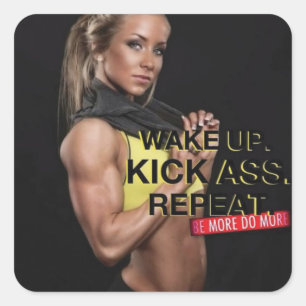 Sticker Carré Fitness Motivationnelle