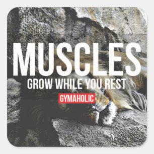 Sticker Carré Fitness Motivationnelle